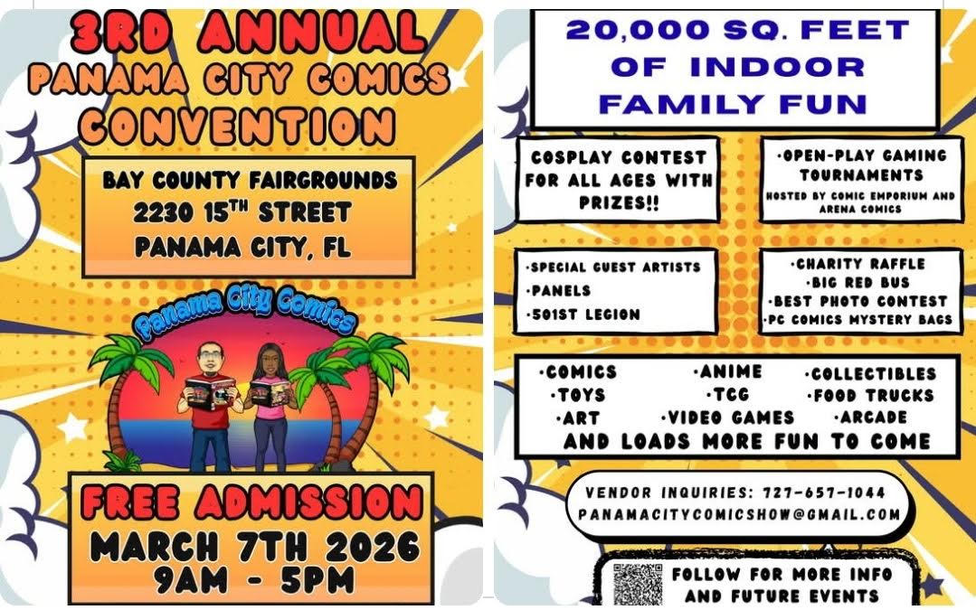 3rd Annual Panama City Comics Convention graphic