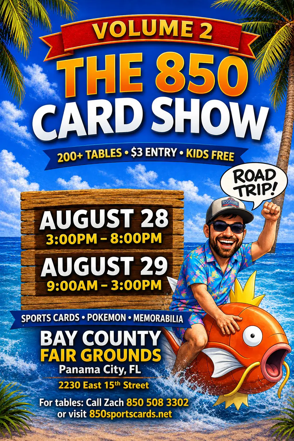 850 card show august 2026 flyer